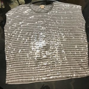 Plus size sequin top